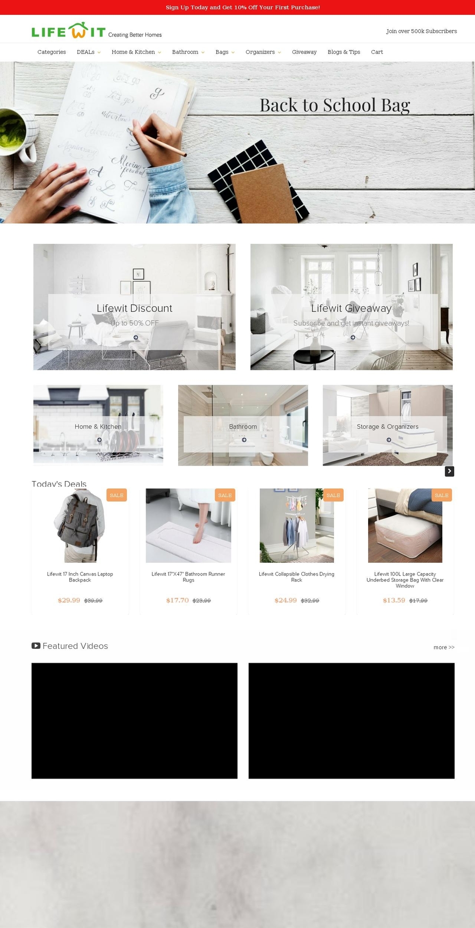 lifewit.com shopify website screenshot