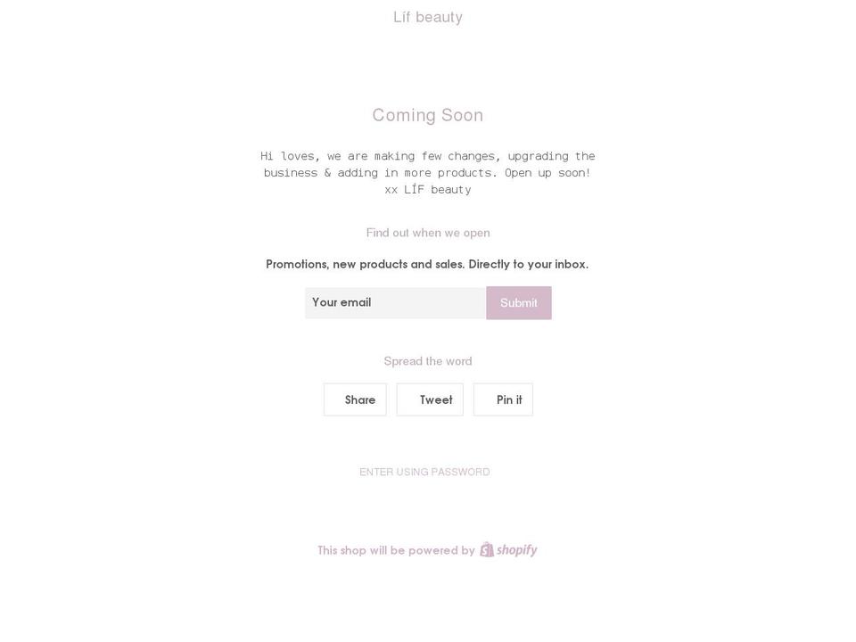 liflashes.com shopify website screenshot