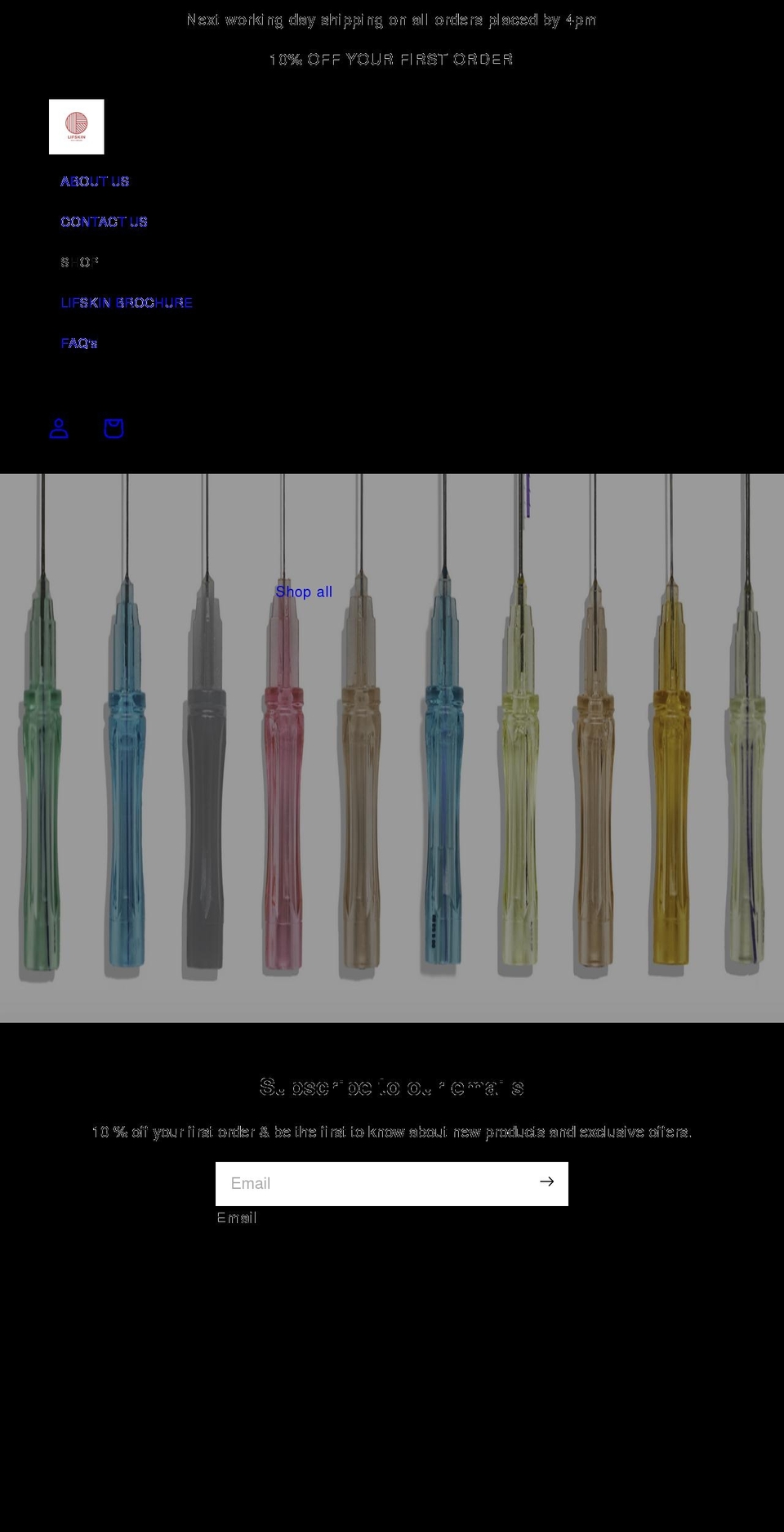 lifskin.com shopify website screenshot