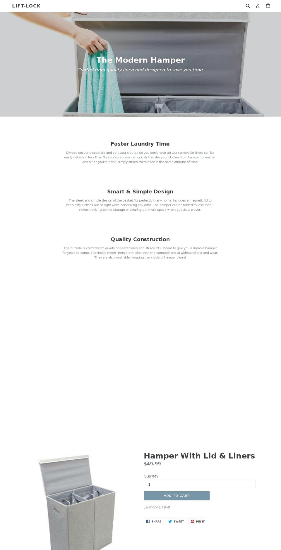 lift-lock.com shopify website screenshot