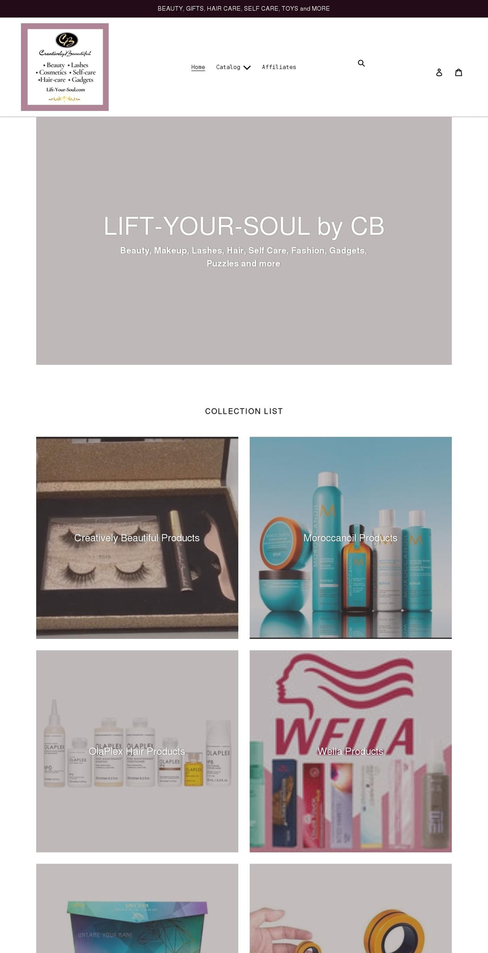 lift-your-soul.com shopify website screenshot