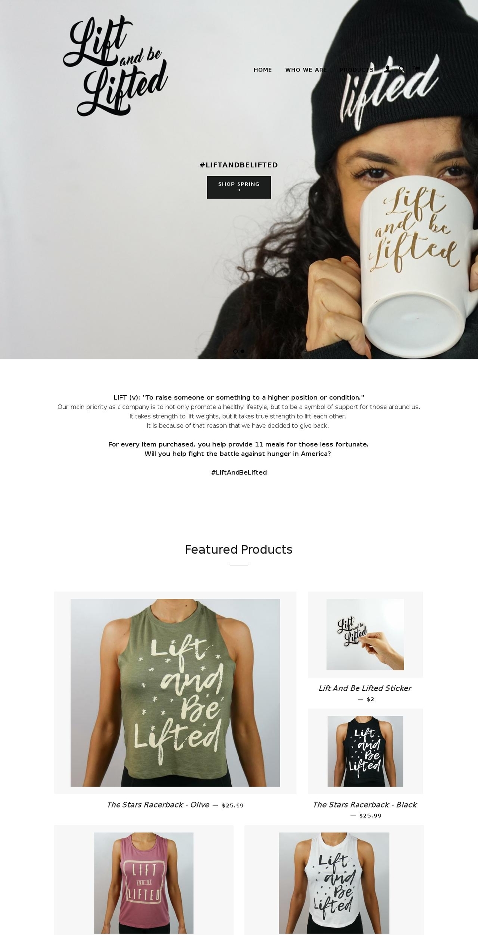 liftandbelifted.com shopify website screenshot