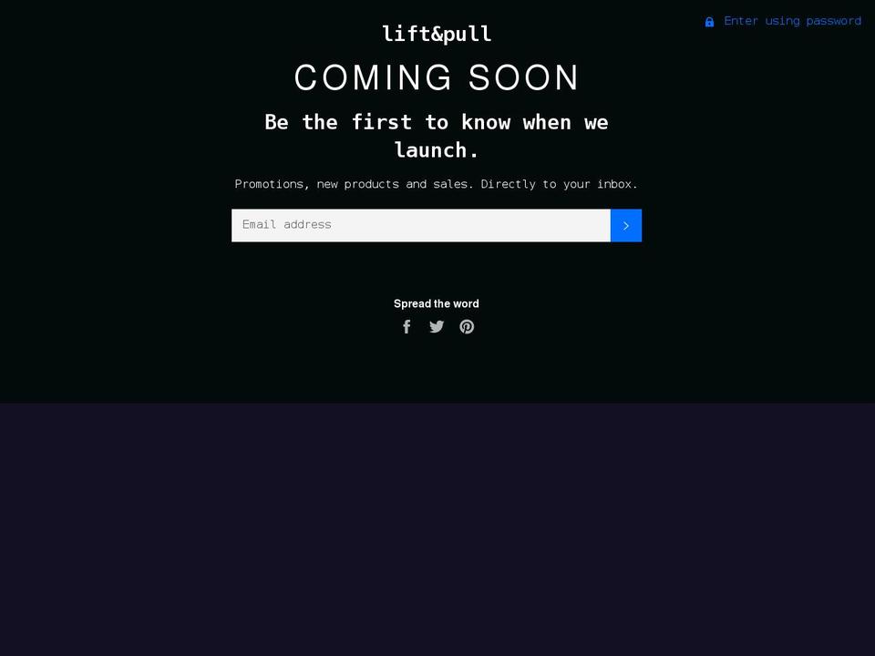 liftandpull.com shopify website screenshot