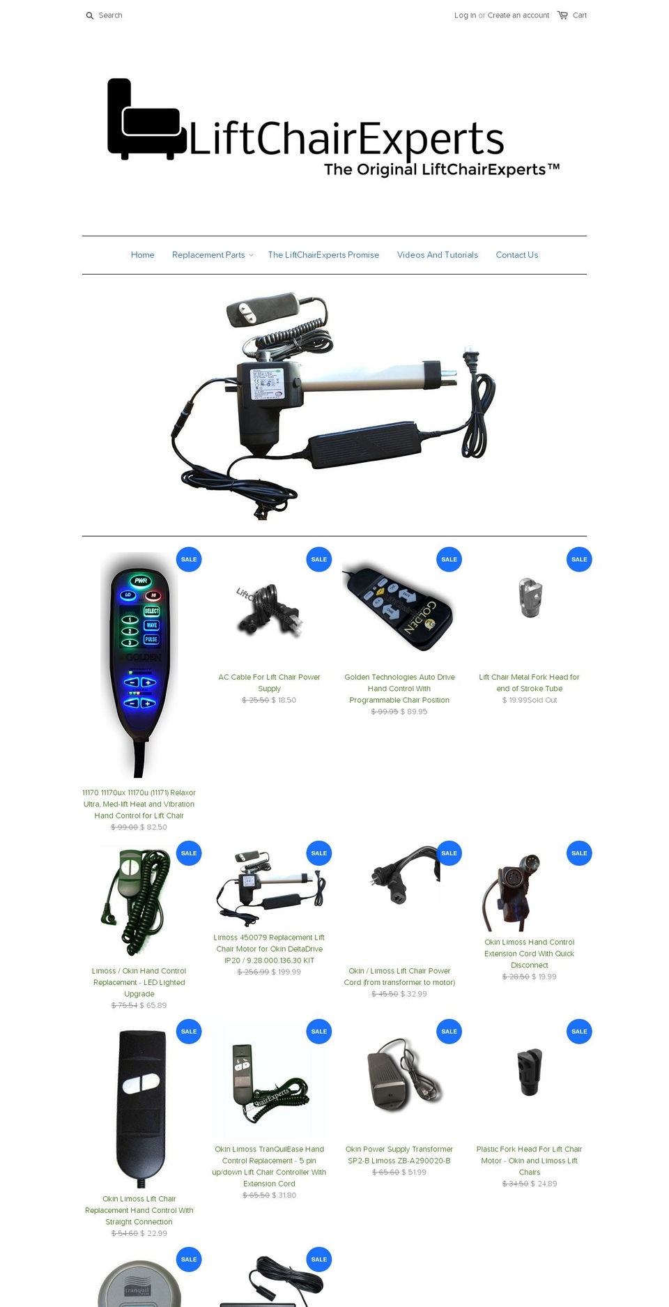 liftchairexperts.com shopify website screenshot