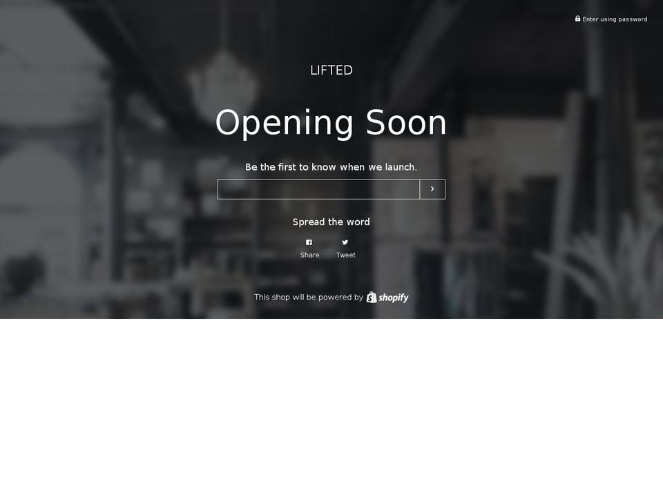 liftedeyewear.com shopify website screenshot