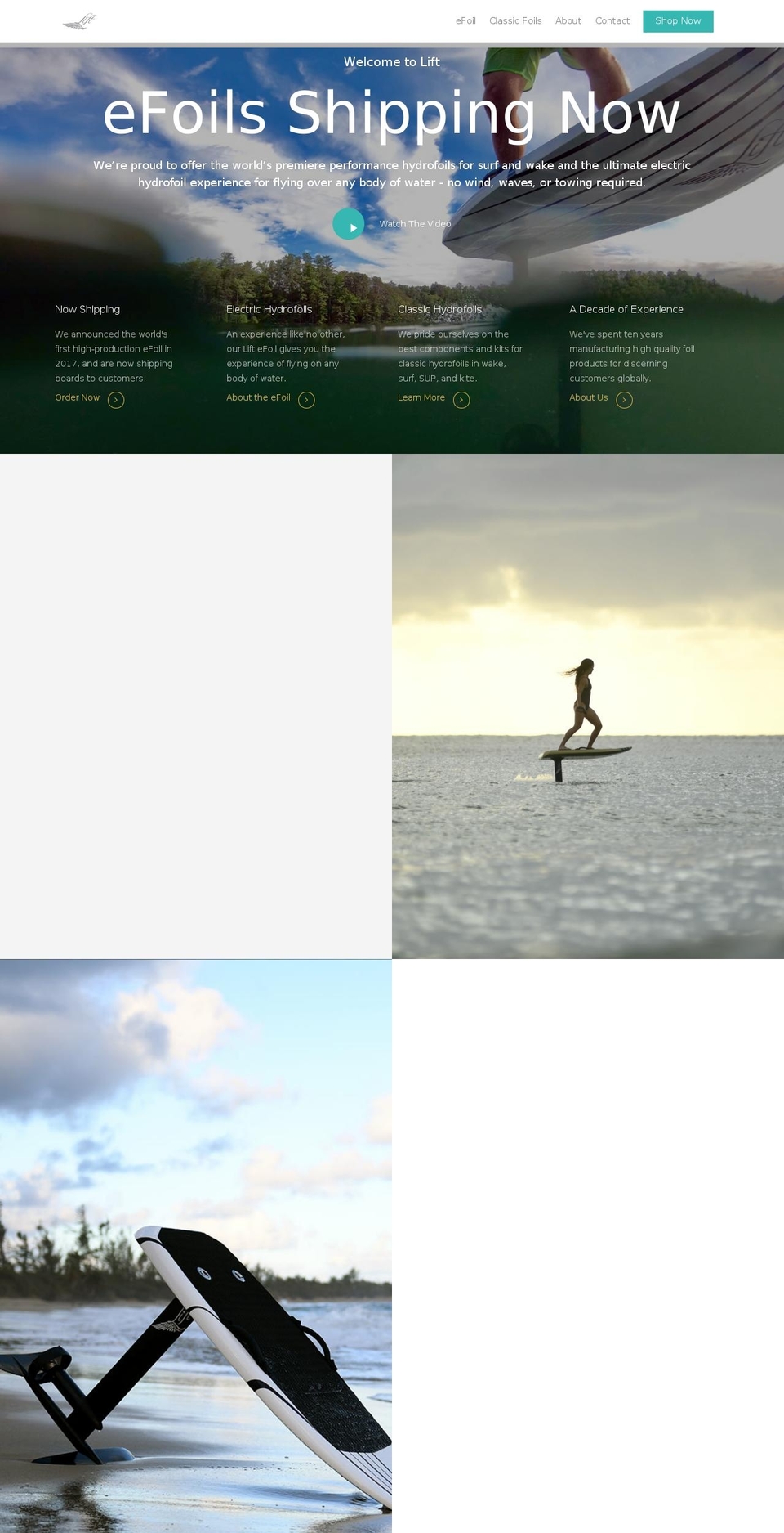 liftefoil.com shopify website screenshot