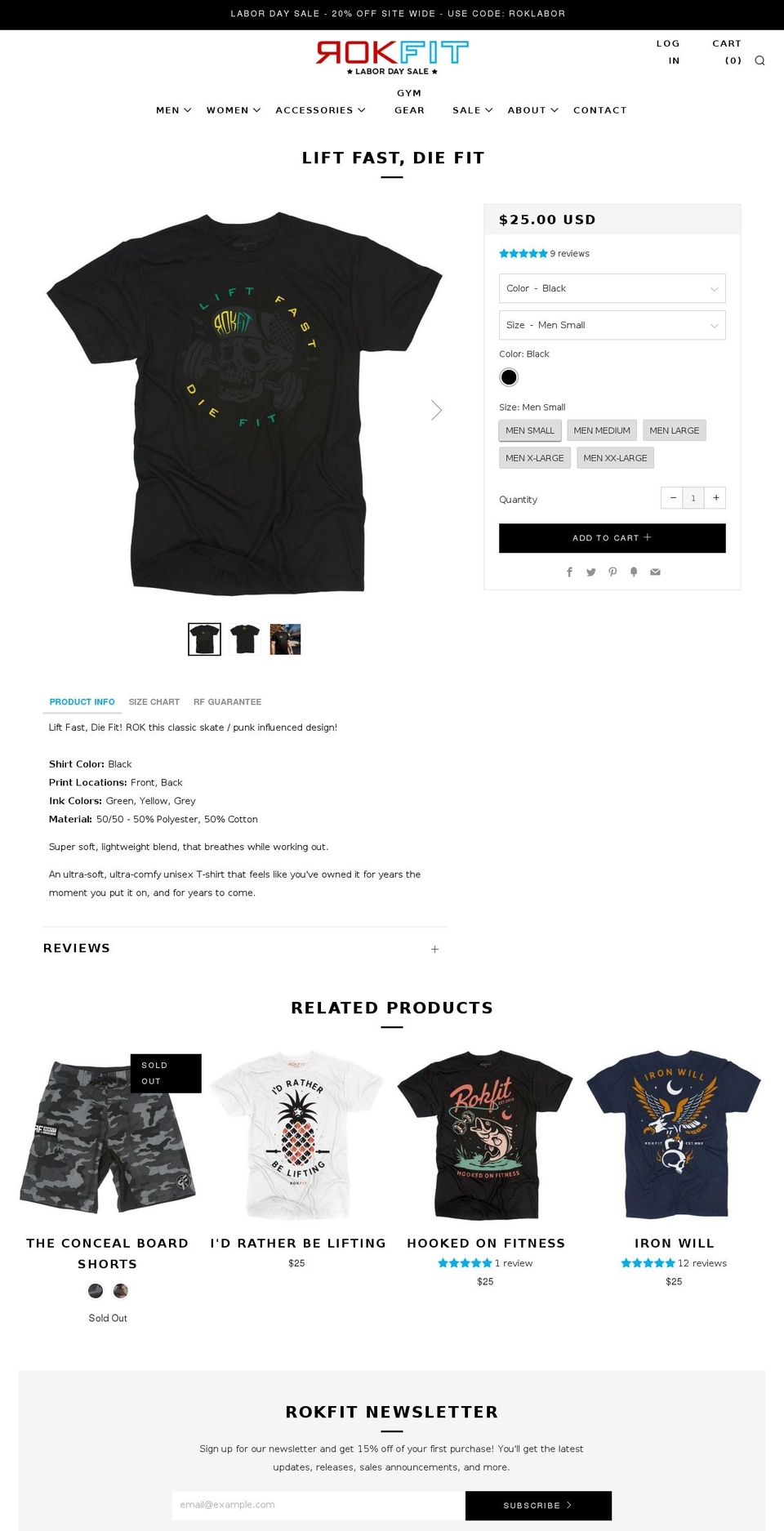 liftfastdiefit.com — Shopify storefront screenshot