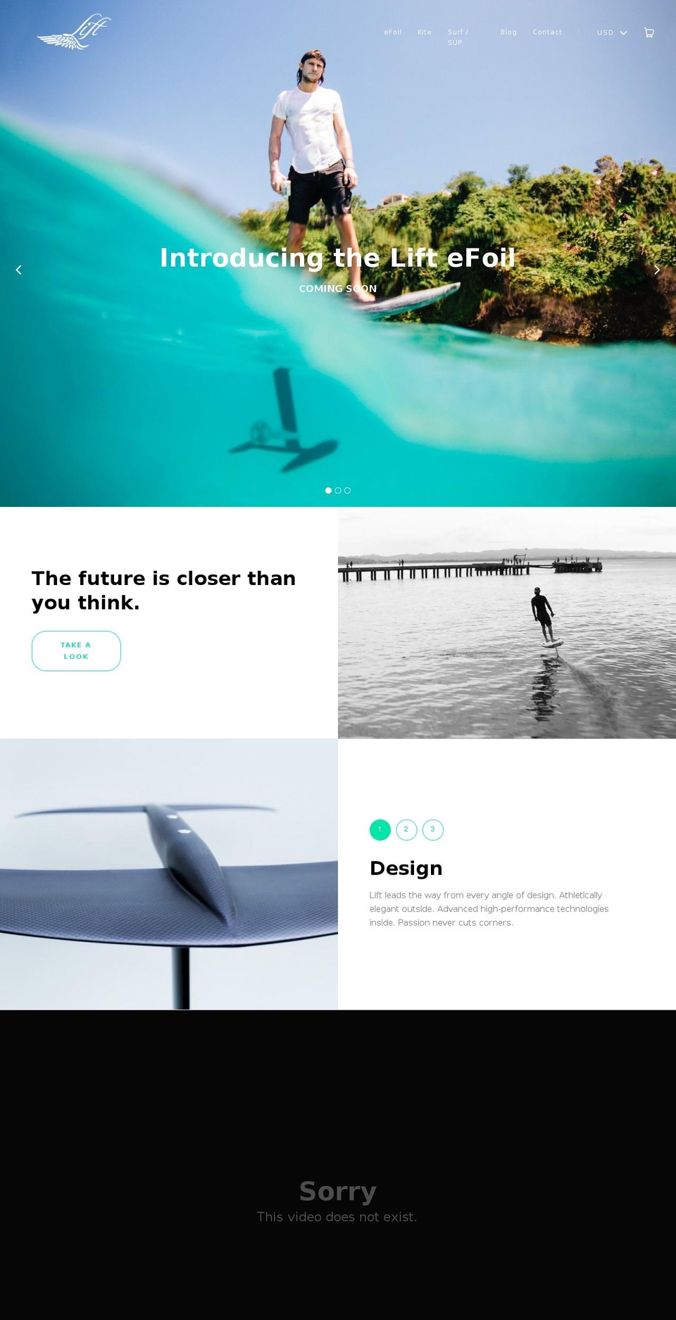liftfoils.net shopify website screenshot