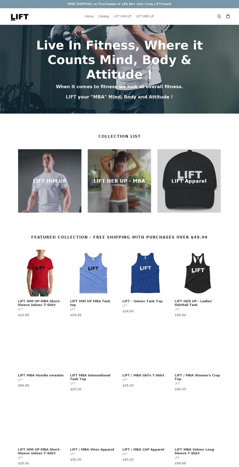 liftmba.com — Shopify storefront screenshot