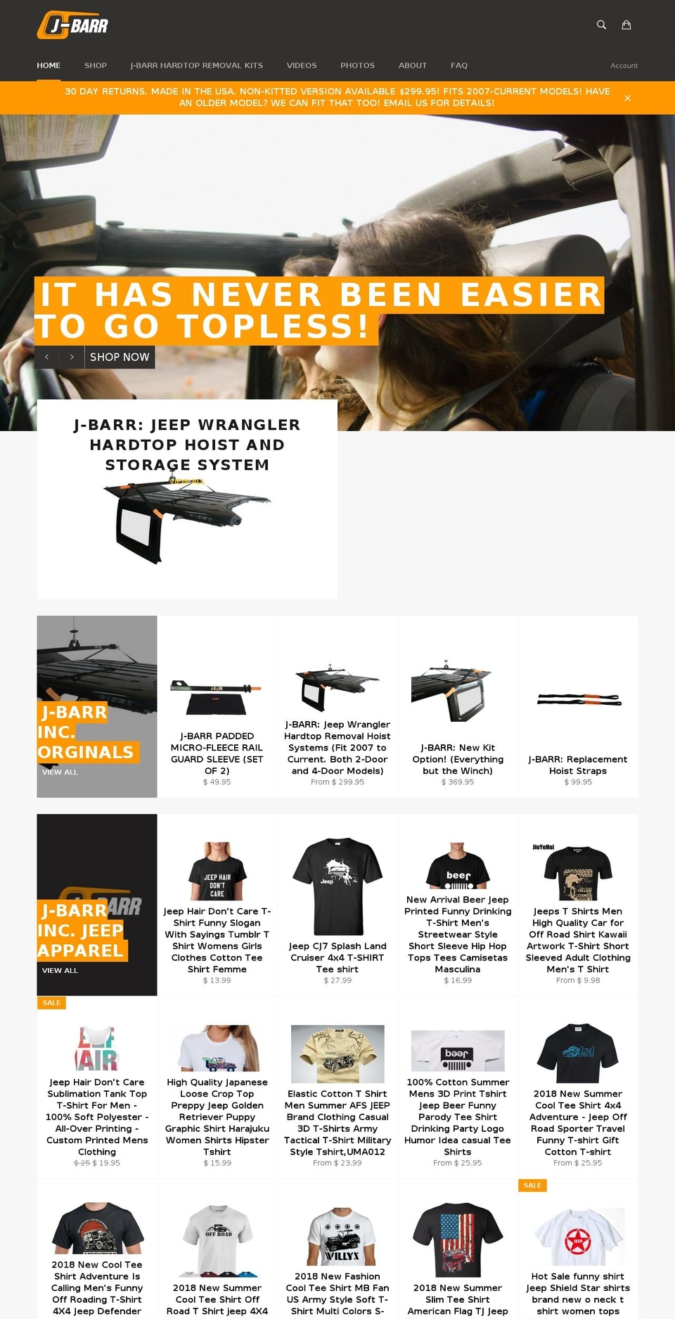 liftmyjeeptopoff.com — Shopify storefront screenshot