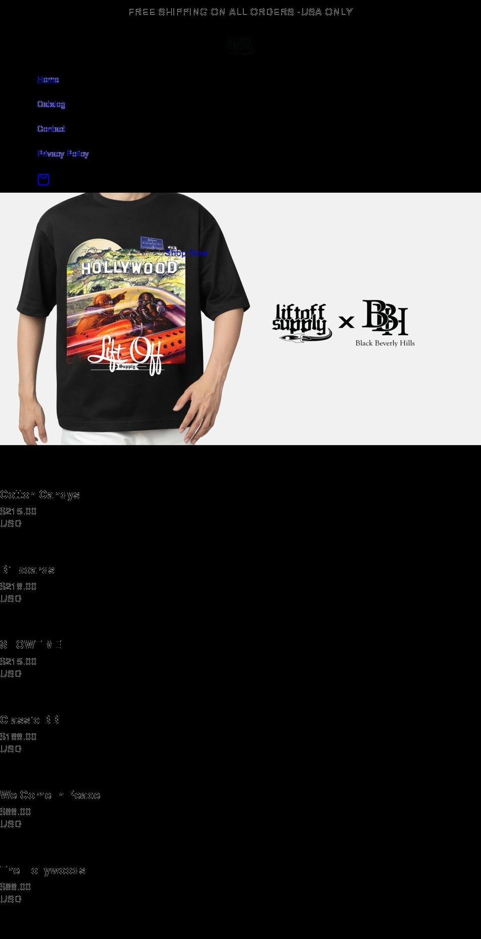 liftoffsupply.co shopify website screenshot