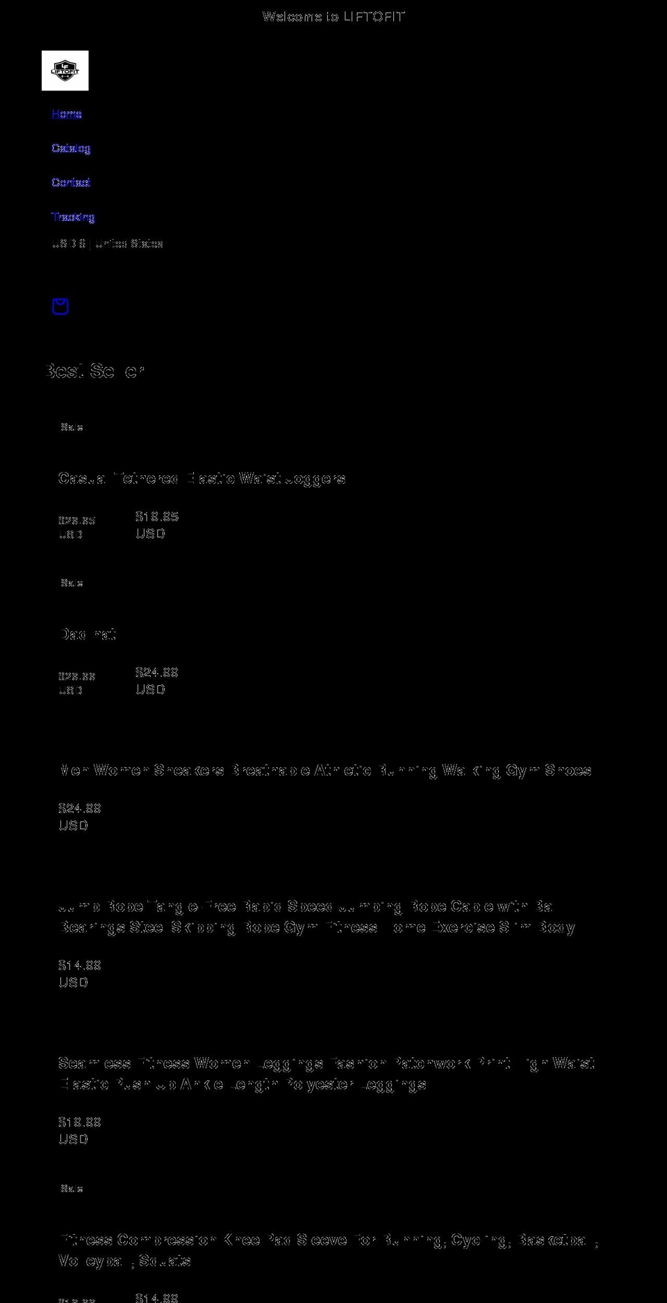 liftofit.com shopify website screenshot