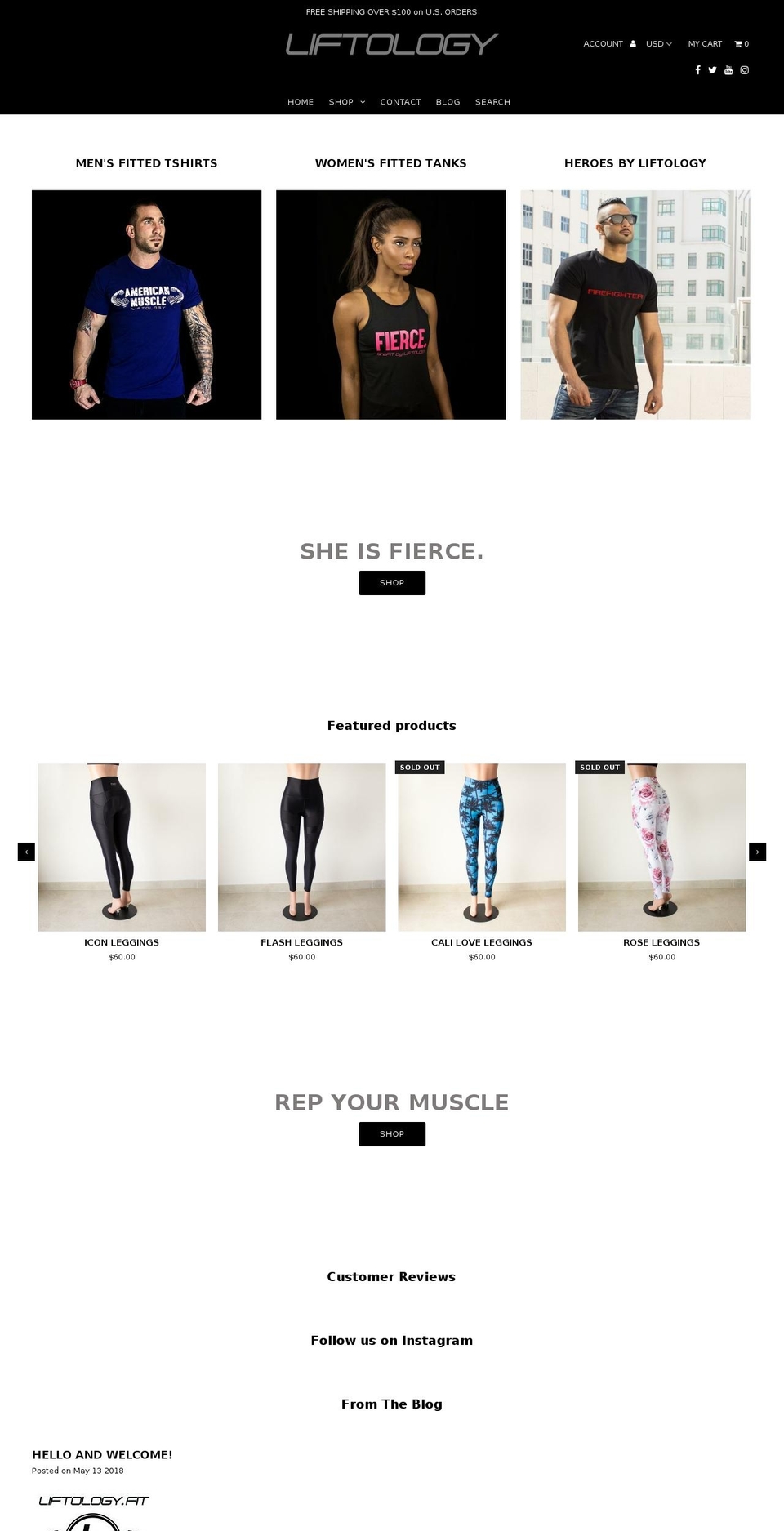 liftology.fit shopify website screenshot