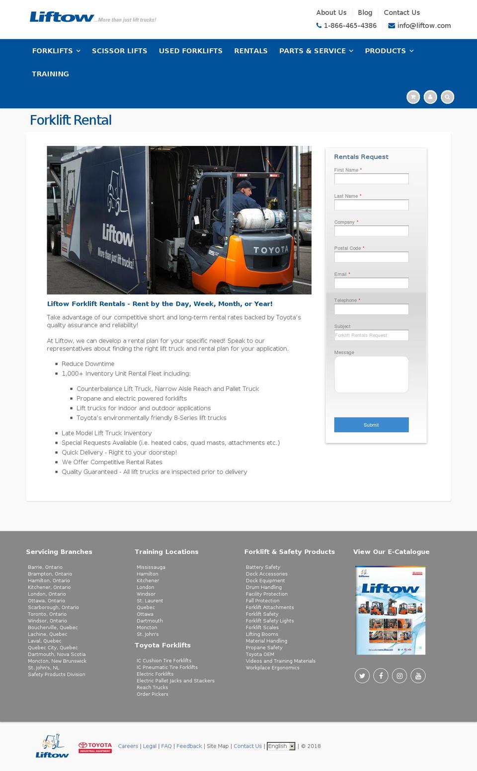 liftowrentals.com — Shopify storefront screenshot