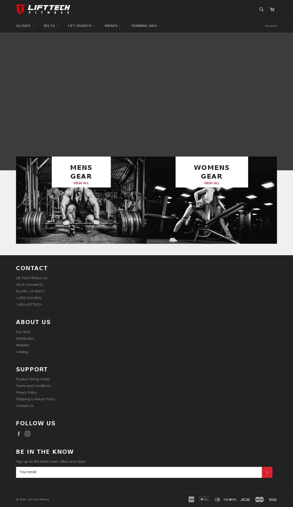 lifttechfitness.com shopify website screenshot