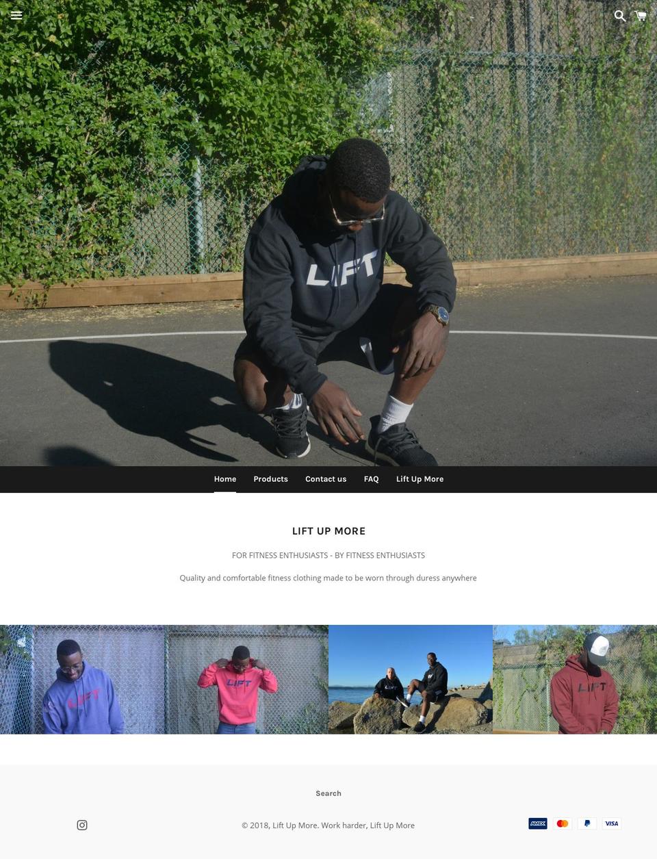 liftupmore.com — Shopify storefront screenshot