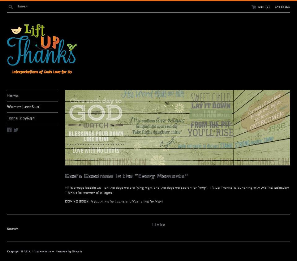liftupthanks.com — Shopify storefront screenshot