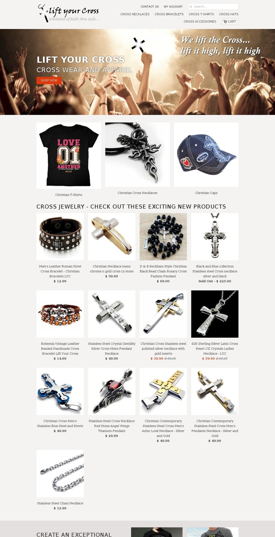 liftyourcross.com shopify website screenshot