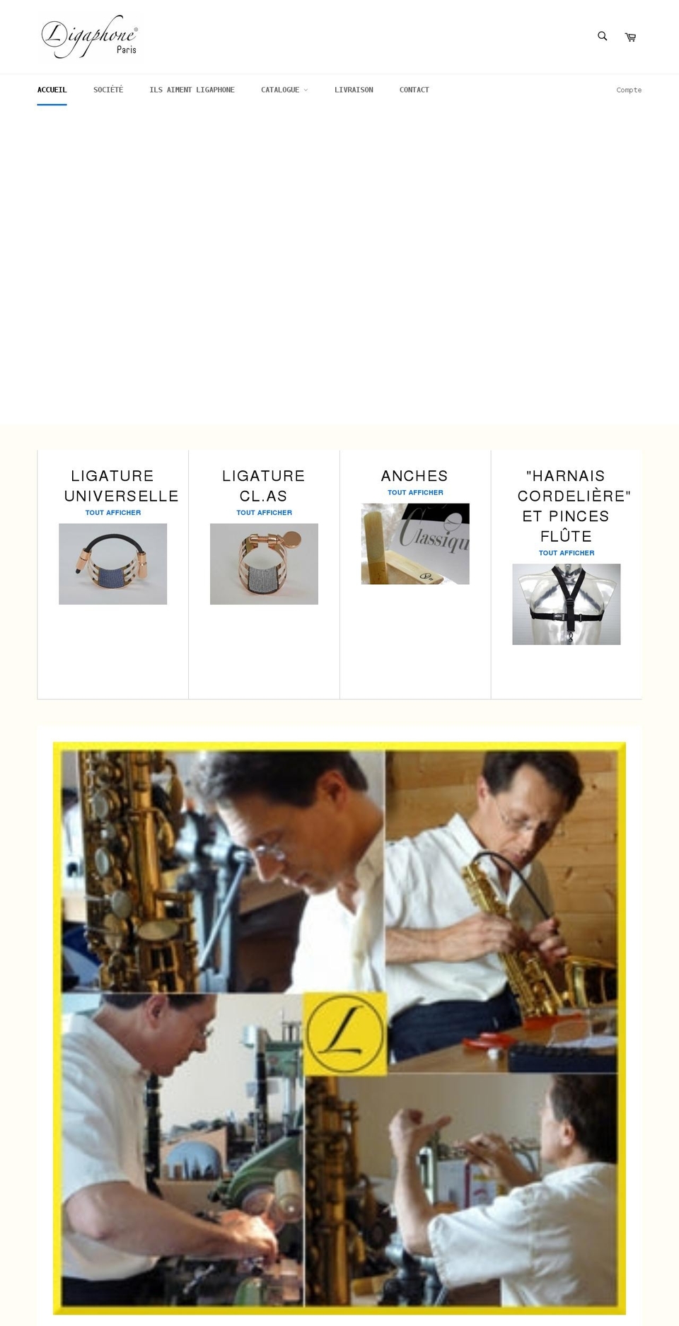 ligaphone-paris.com shopify website screenshot