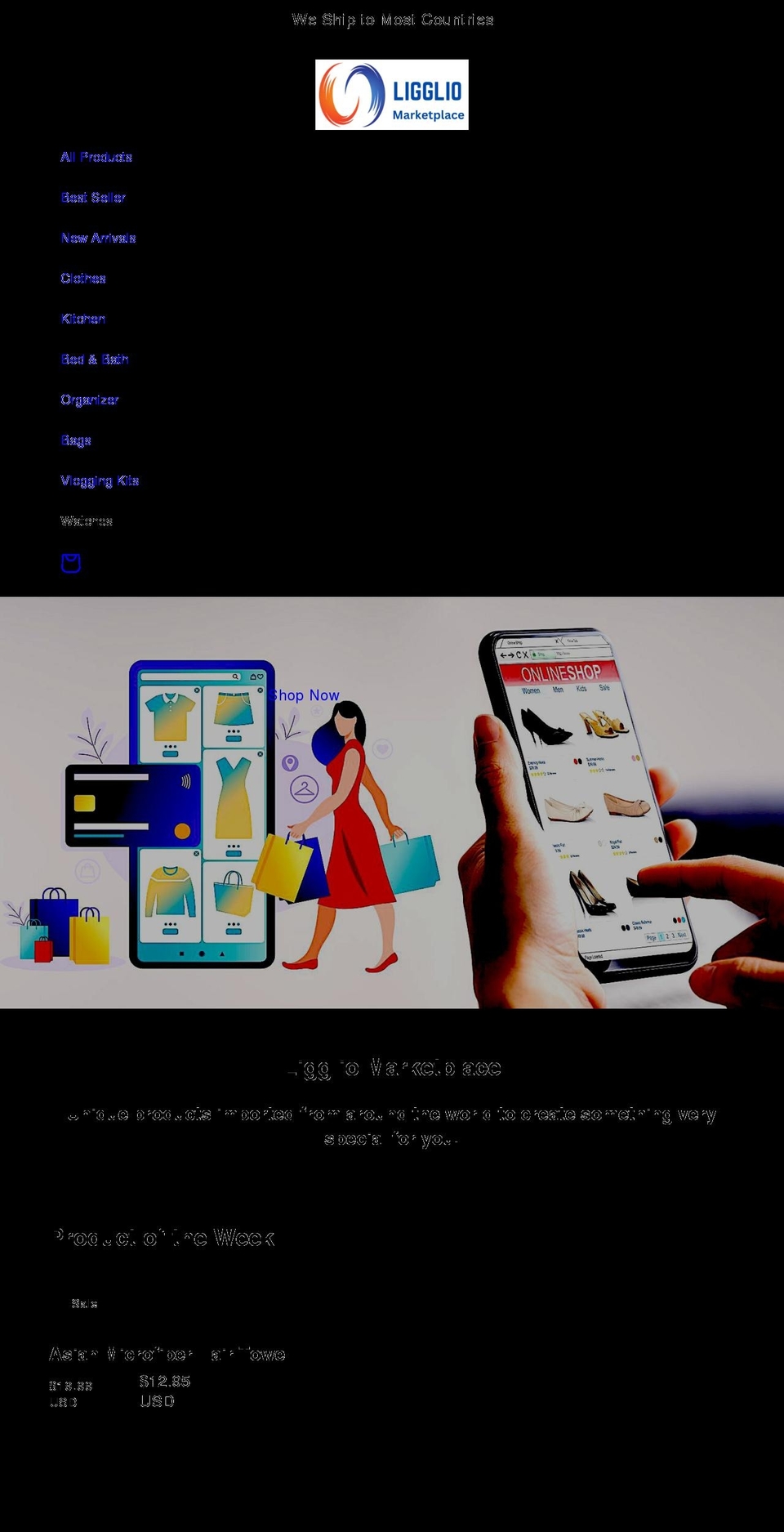ligglio.com shopify website screenshot