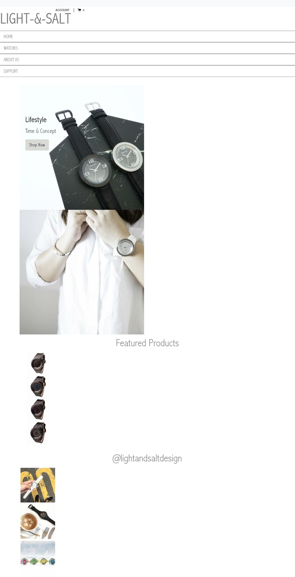 light-and-salt.com shopify website screenshot