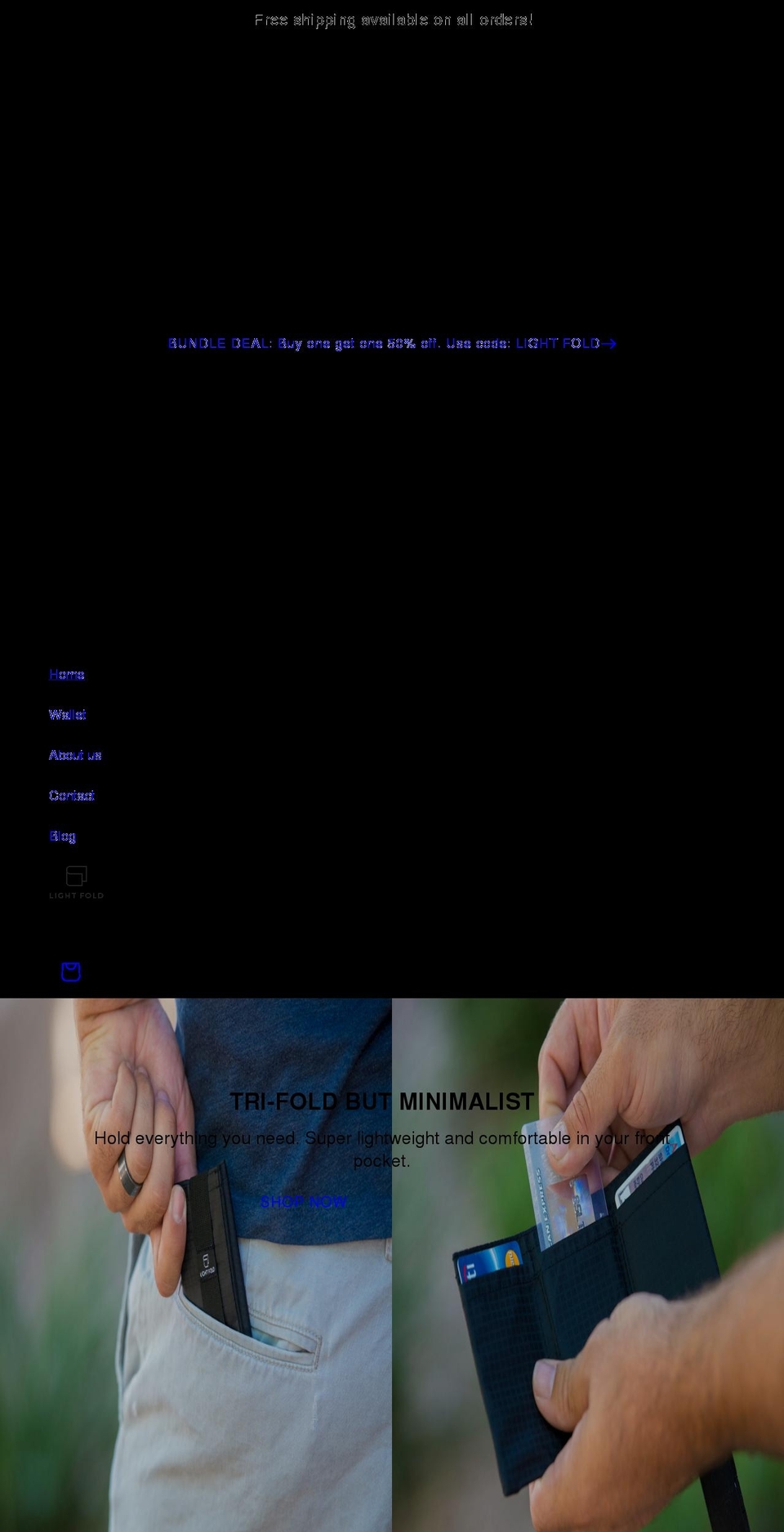 light-fold.com shopify website screenshot