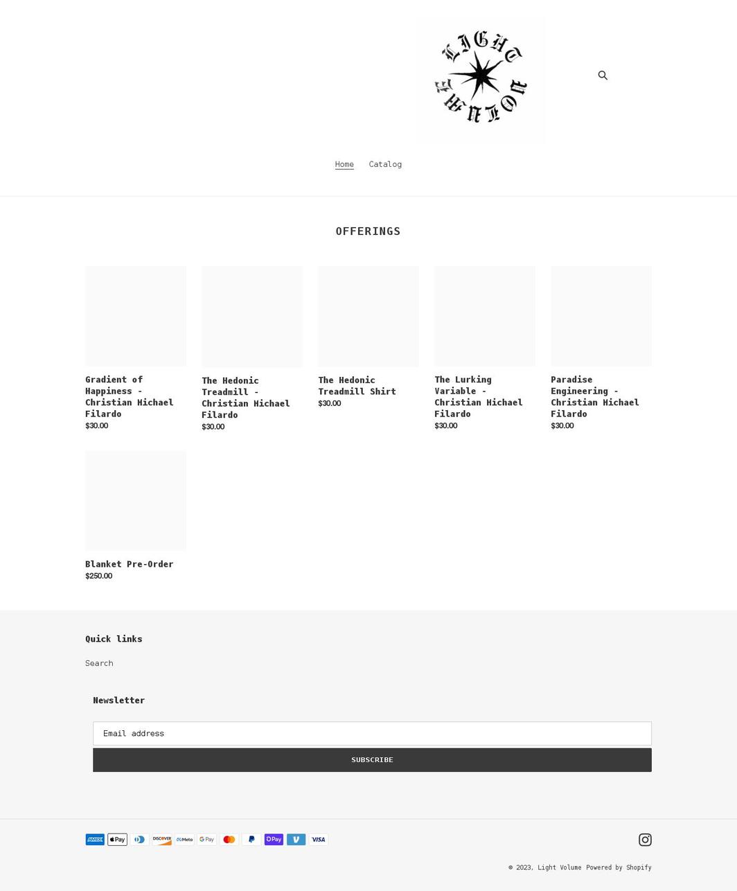 light-volume.myshopify.com shopify website screenshot