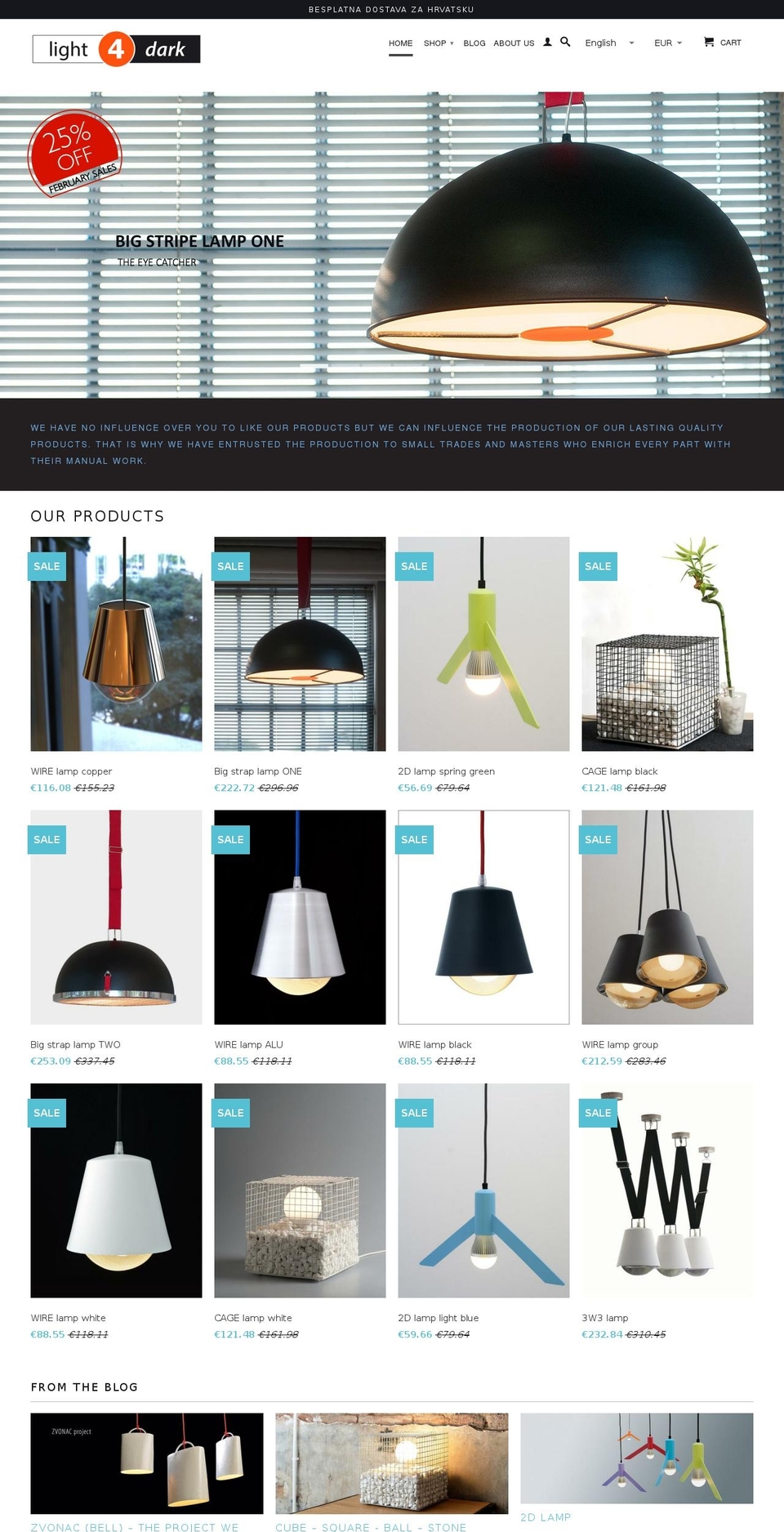 light4dark.com shopify website screenshot