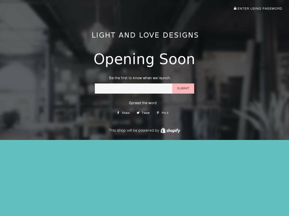 lightandlovedesigns.com — Shopify storefront screenshot