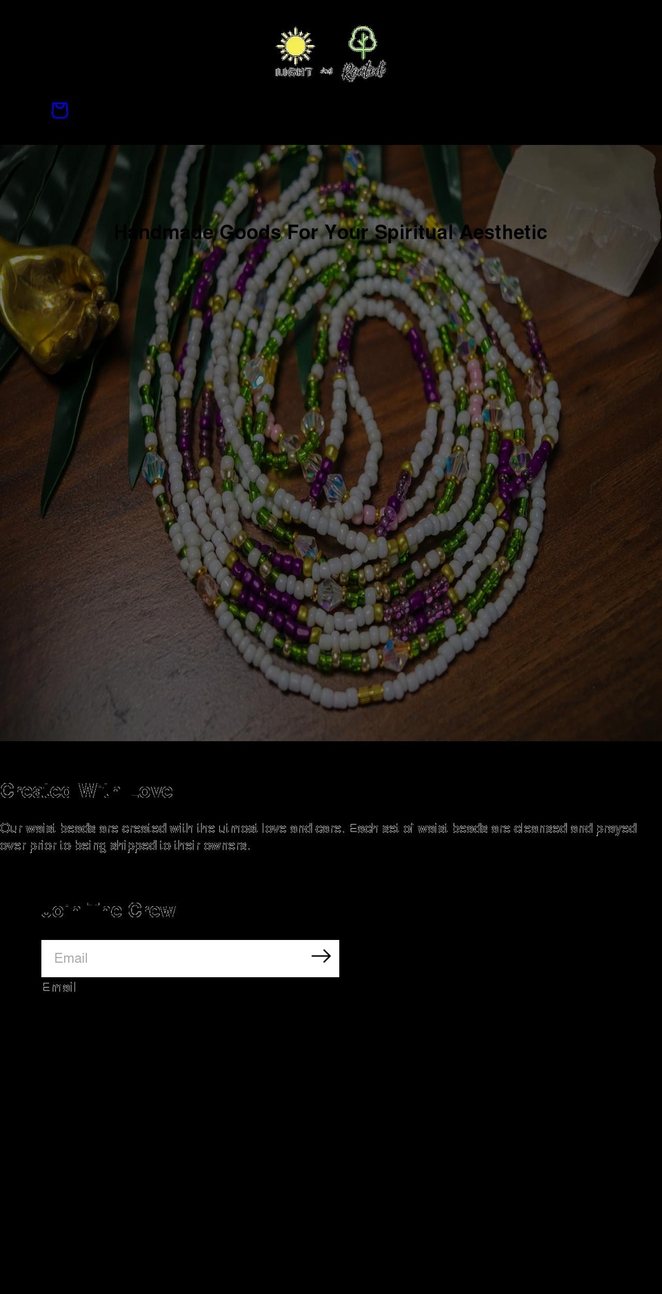 lightandrooted.com shopify website screenshot