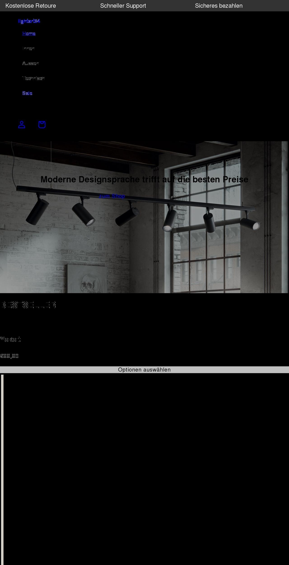 lightart24.de shopify website screenshot