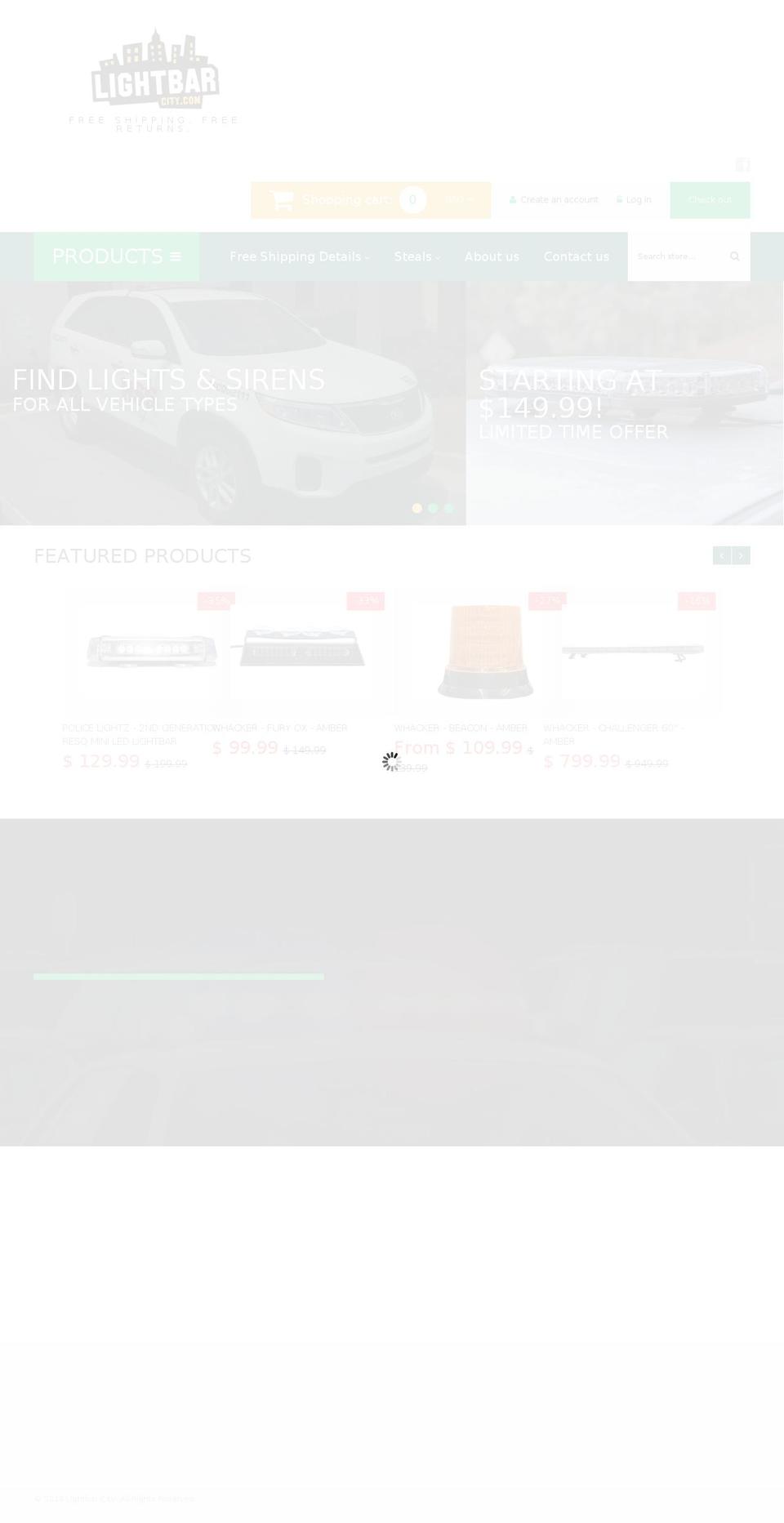 theme177 Shopify theme site example lightbarcity.com