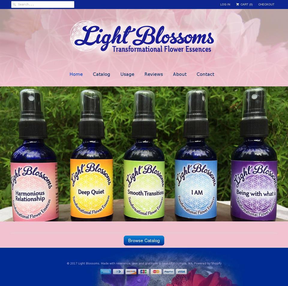 lightblossoms.com shopify website screenshot