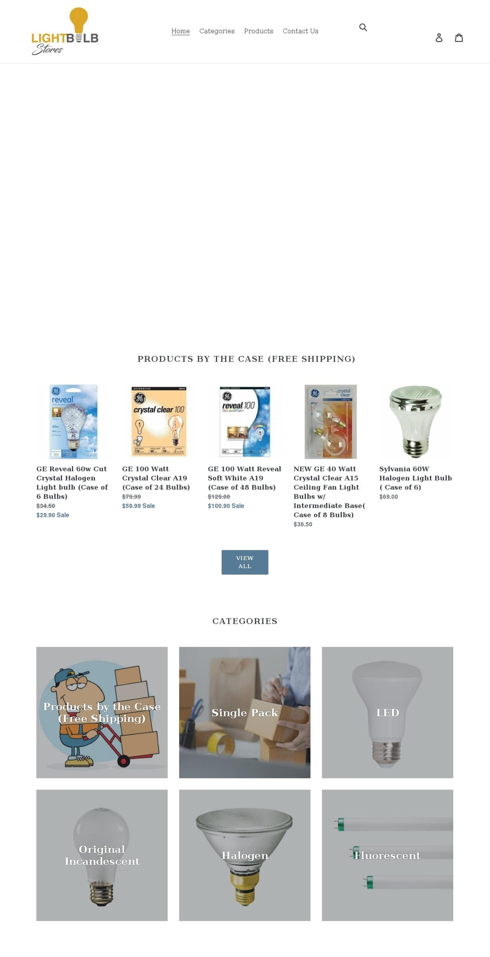 lightbulbstores.com shopify website screenshot