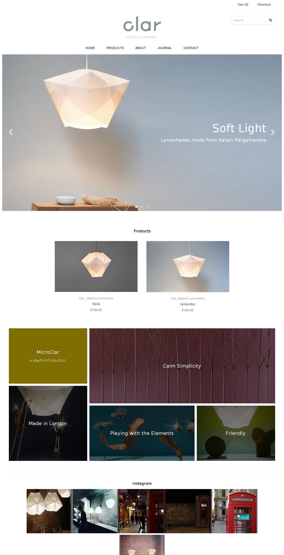 lightbyclar.com shopify website screenshot