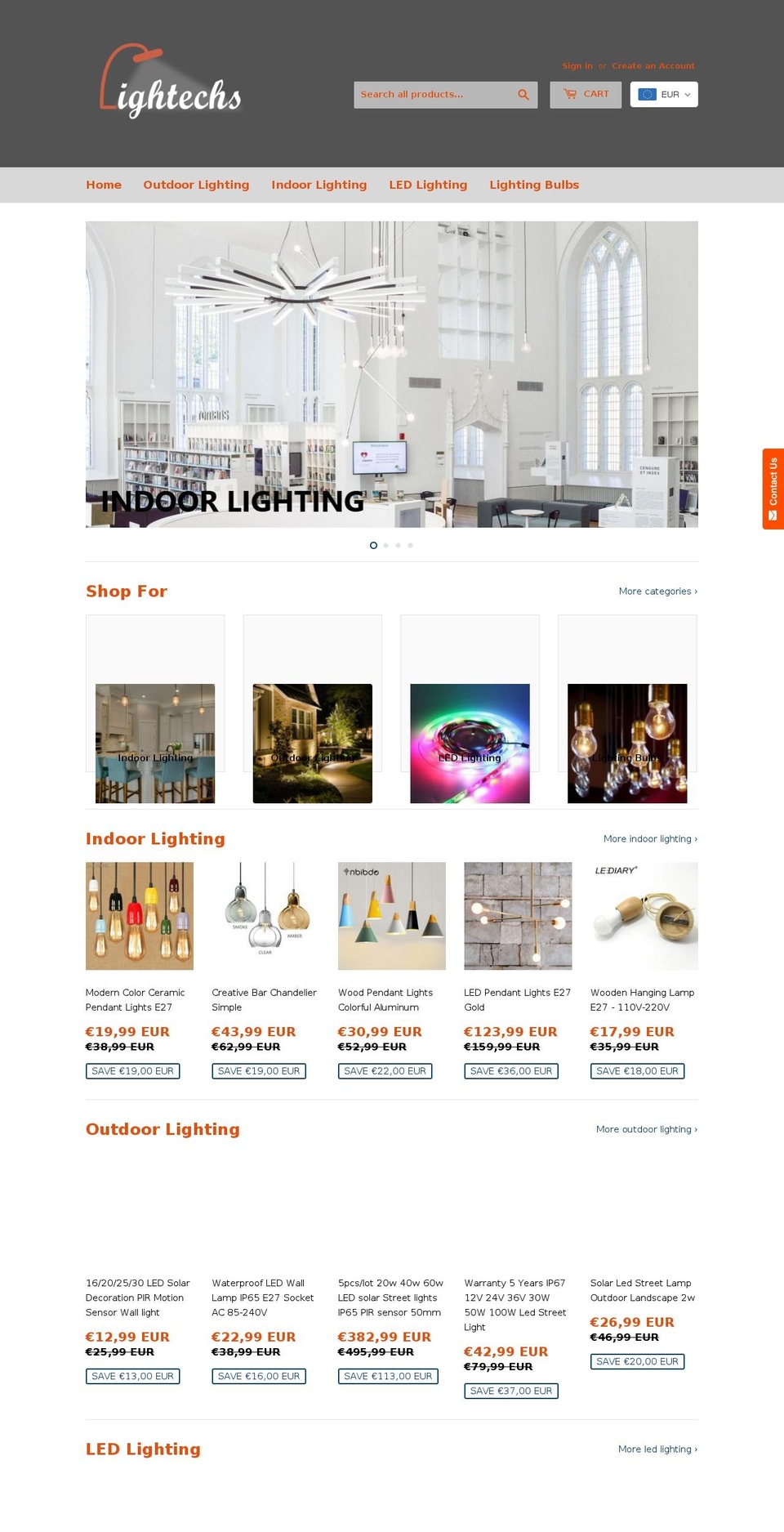 lightechs.com — Shopify storefront screenshot