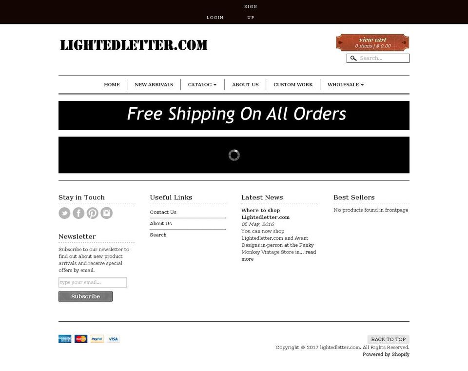 lightedwords.com shopify website screenshot