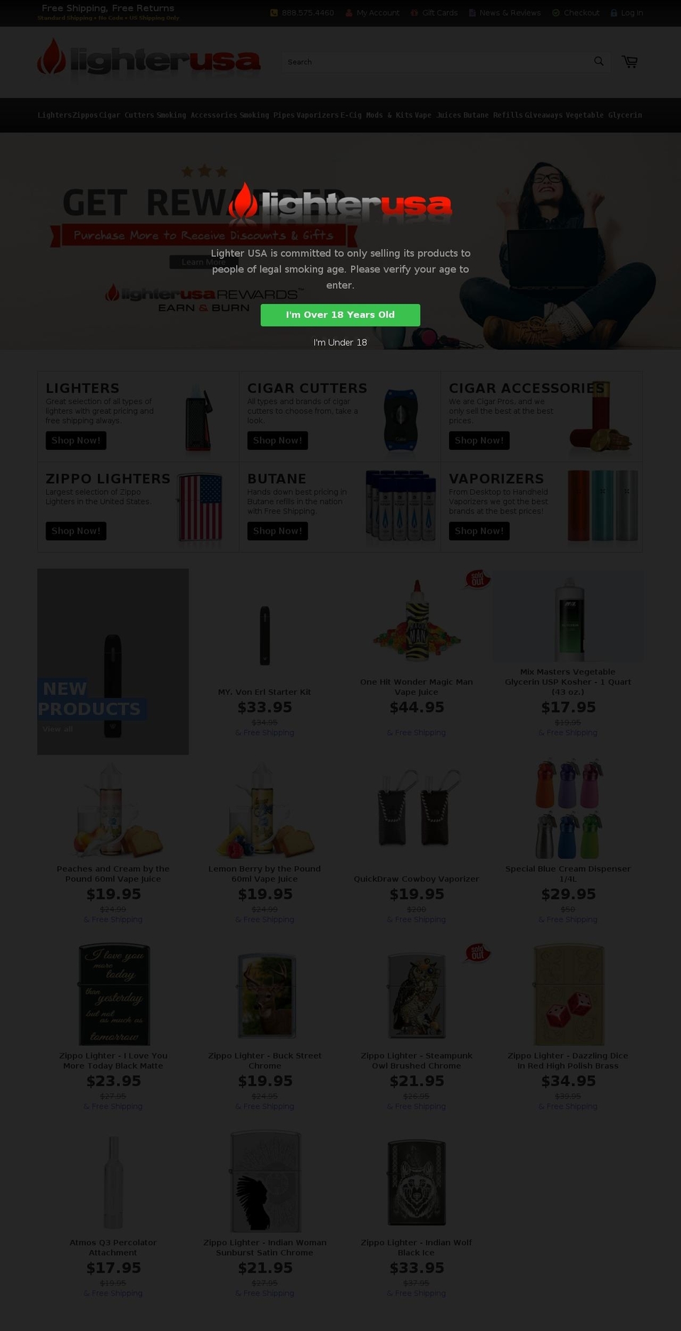 lighterusa.com shopify website screenshot