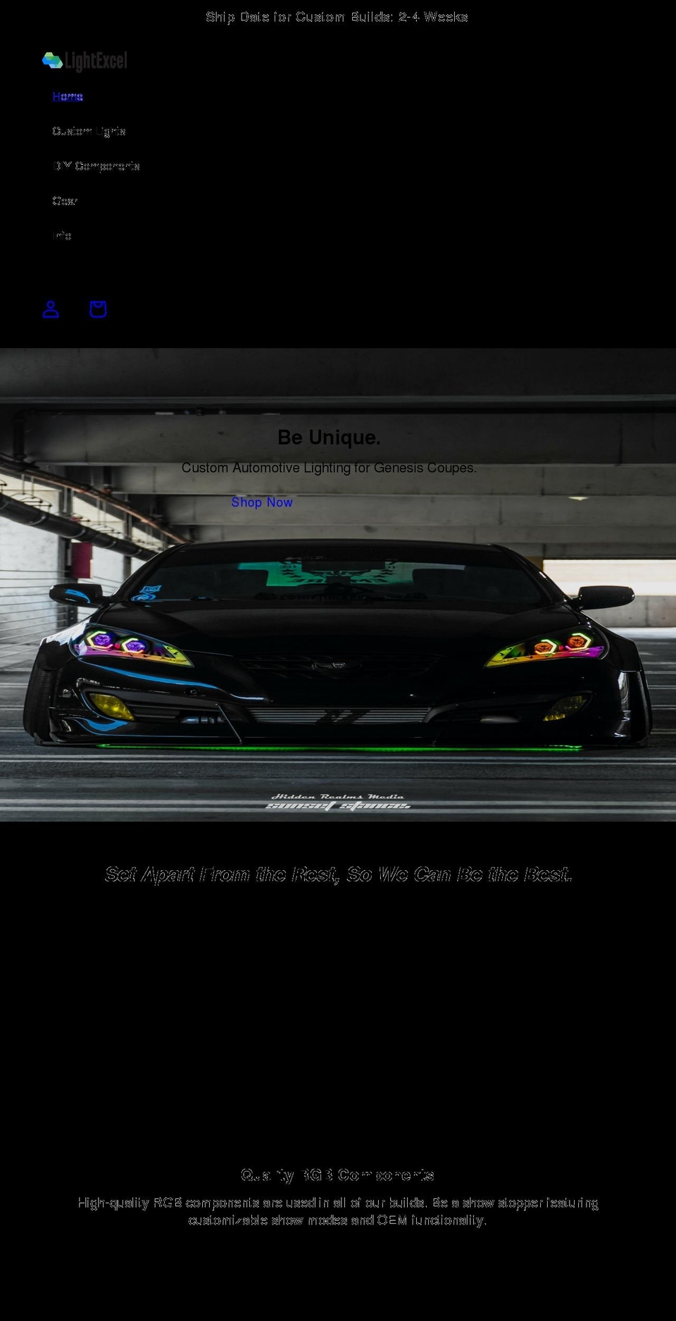 lightexcel.com shopify website screenshot