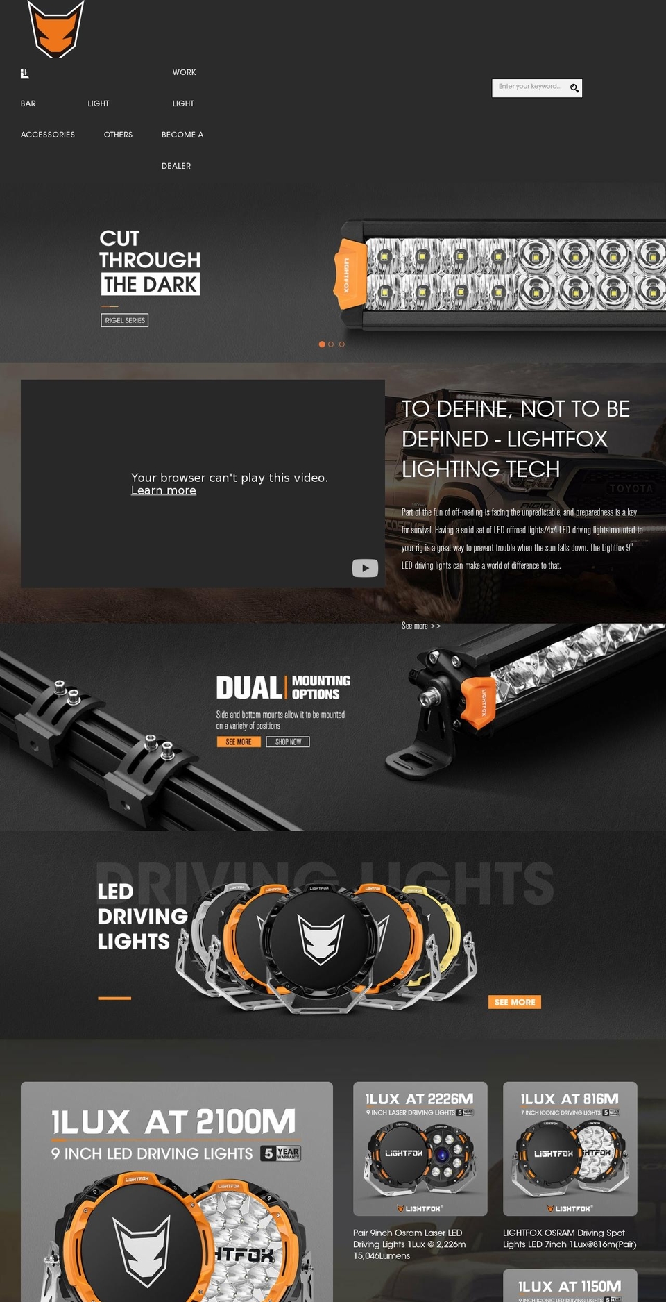 lightfox.com.au shopify website screenshot