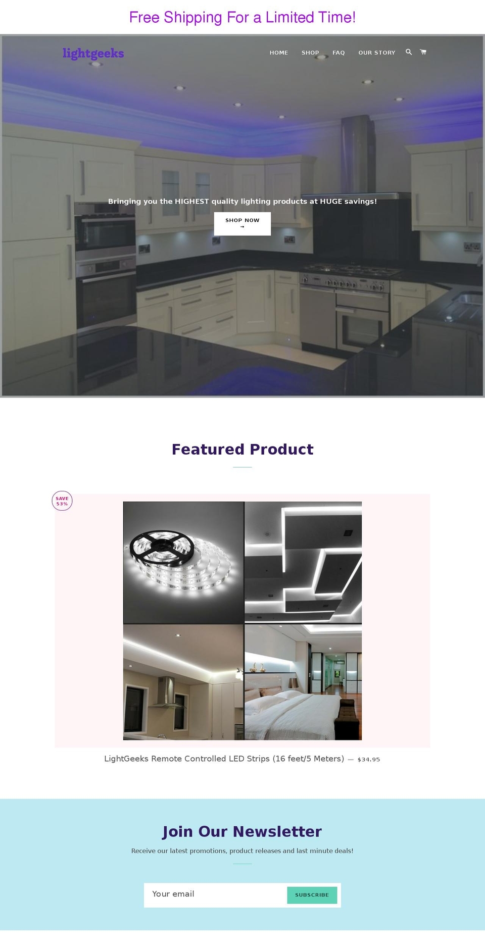 lightgeeks.com — Shopify storefront screenshot