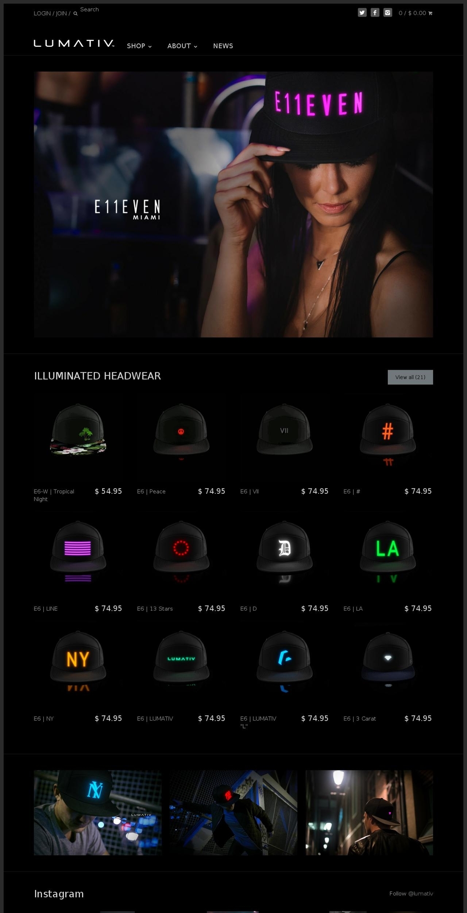 lighthats.net shopify website screenshot
