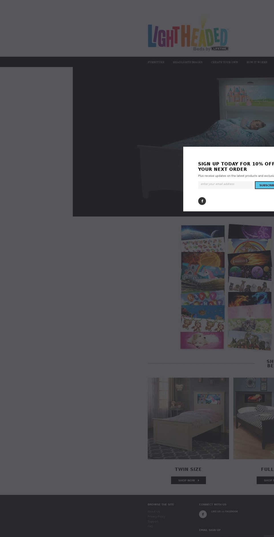 lightheadedbed.com — Shopify storefront screenshot