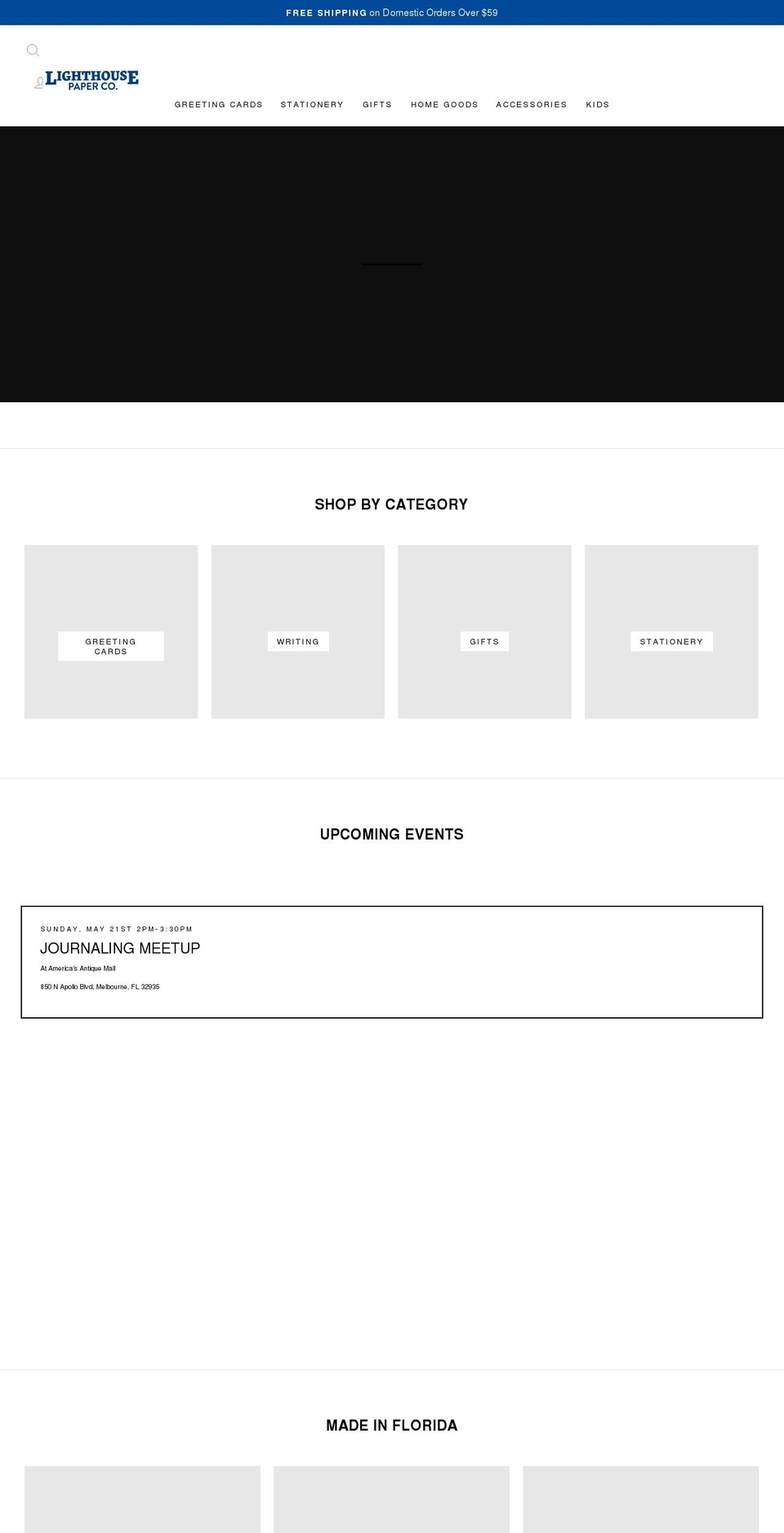 lighthousepaper.com shopify website screenshot