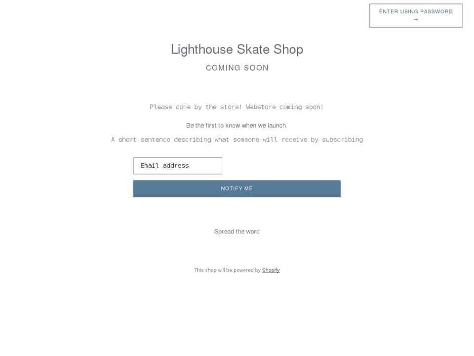 lighthousesb.com shopify website screenshot