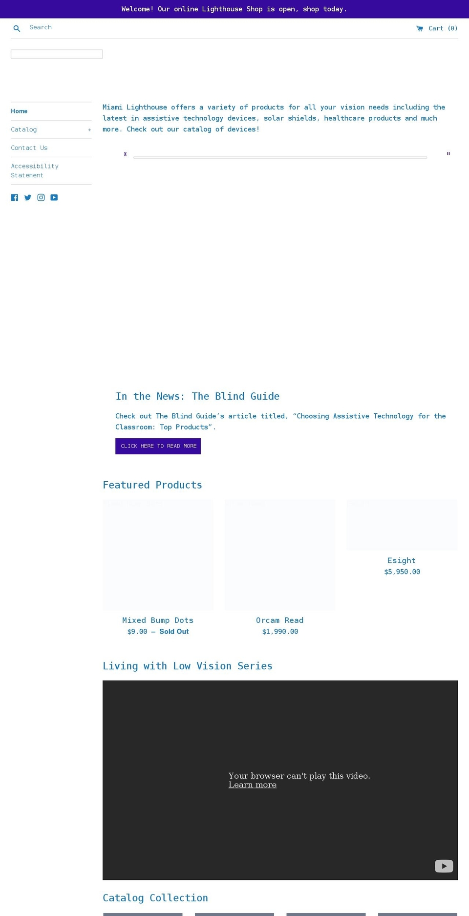 lighthouseshop.org shopify website screenshot