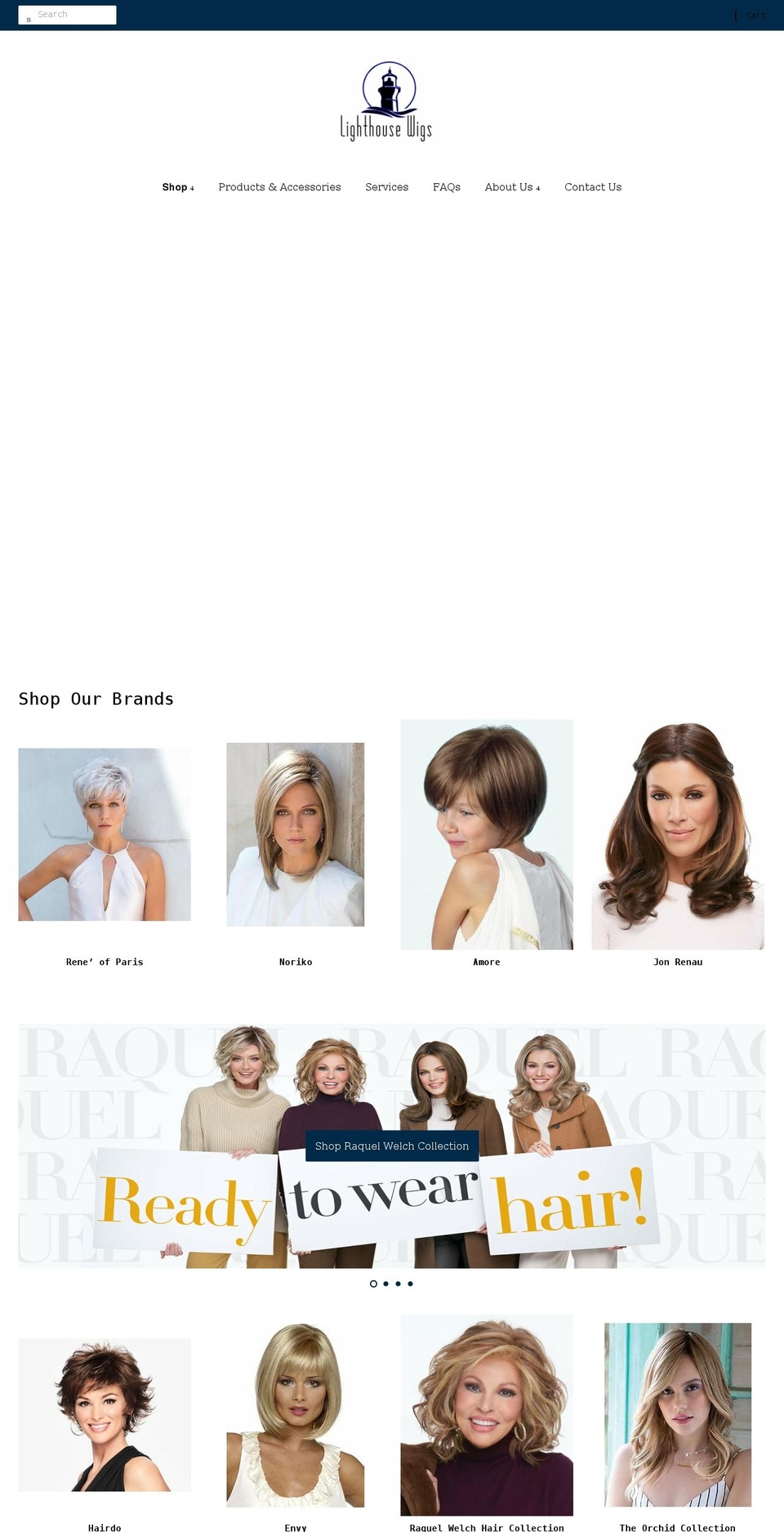 lighthousewigs.com shopify website screenshot
