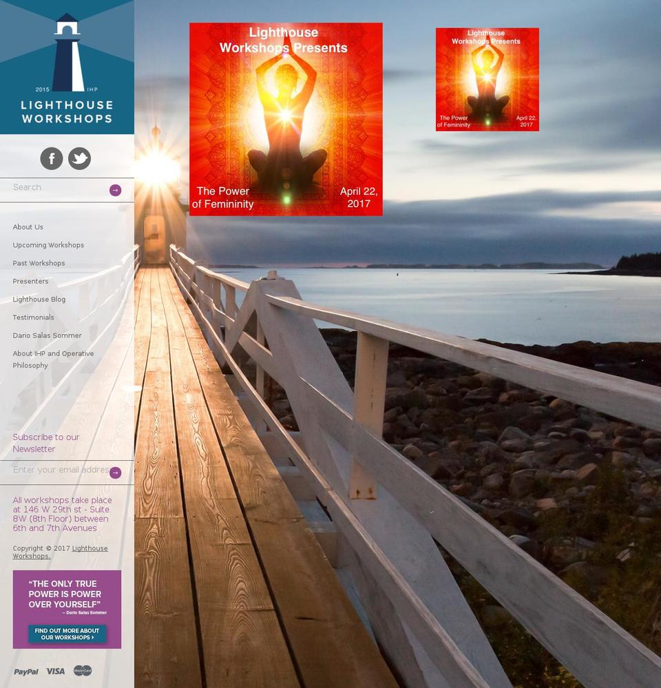 lighthouseworkshops.com shopify website screenshot