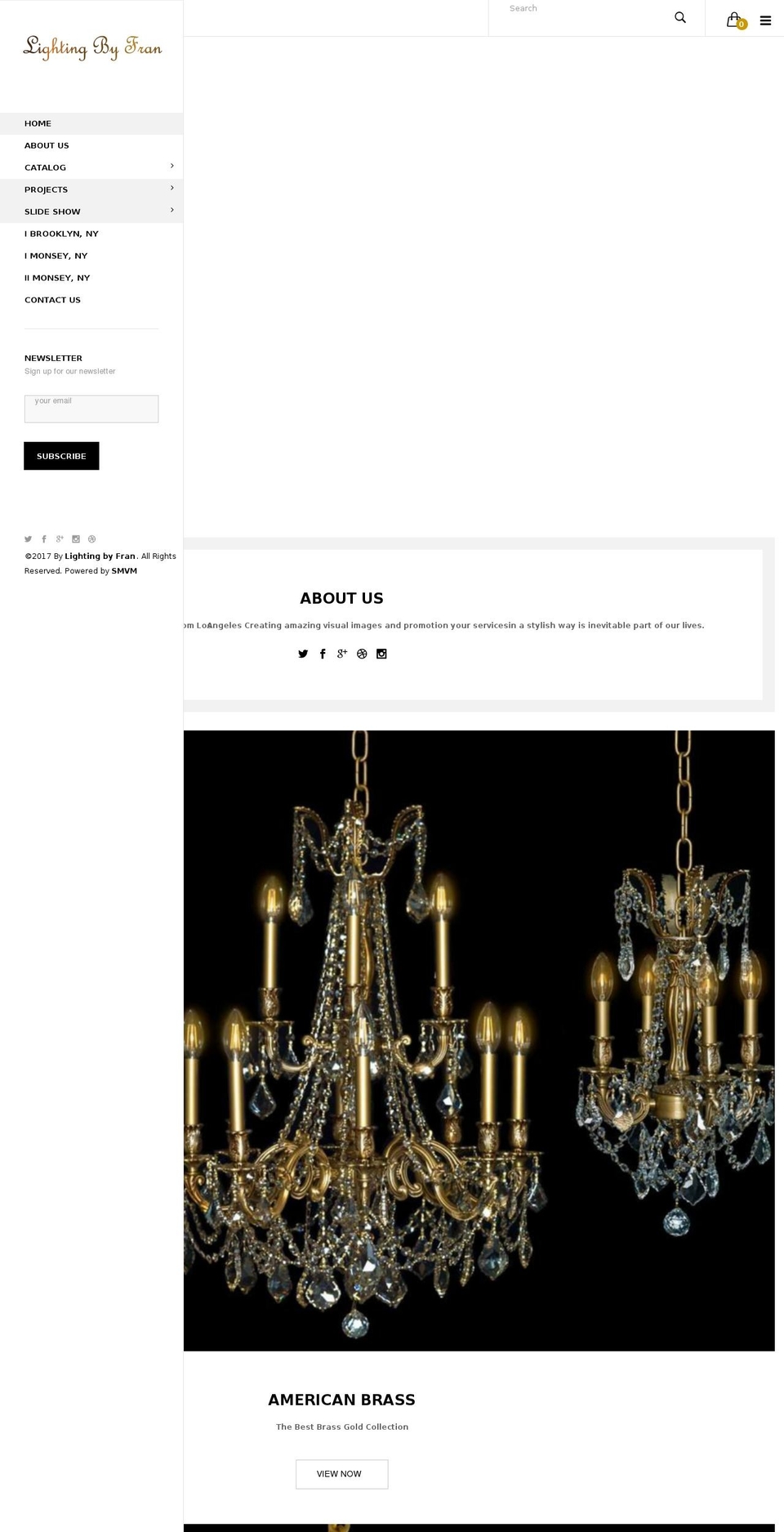 lightingbyfran.com — Shopify storefront screenshot