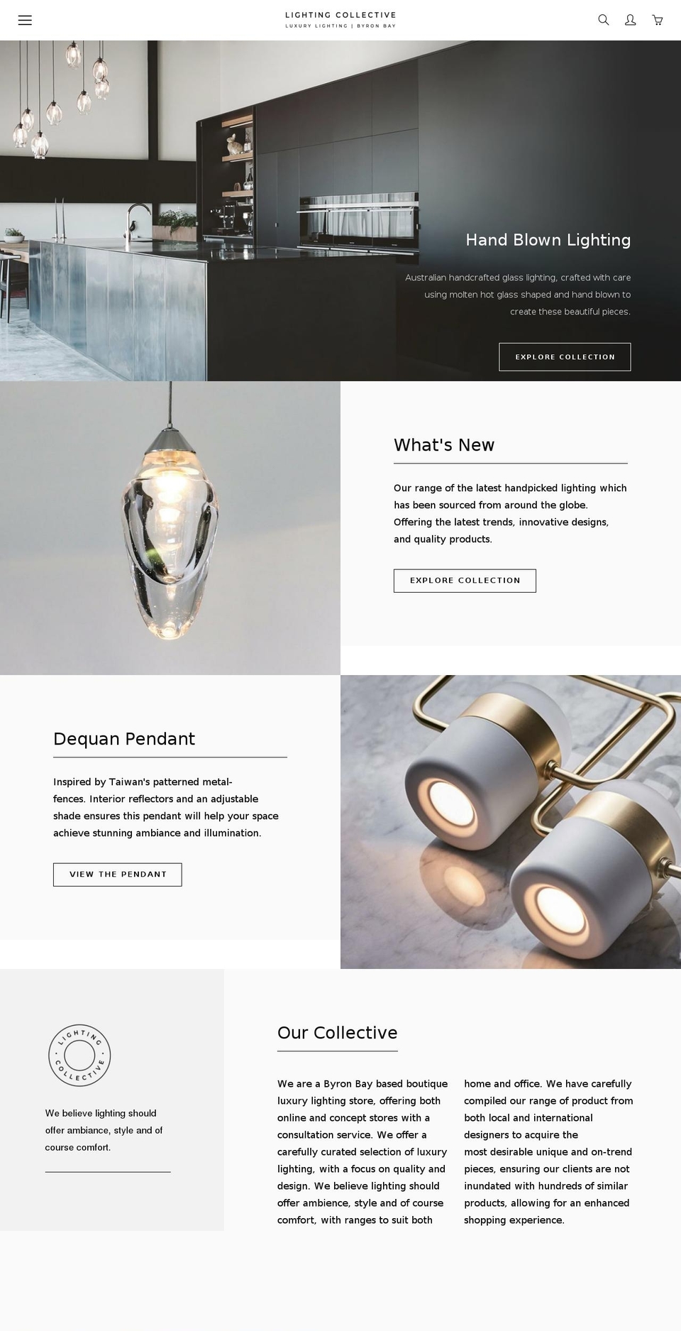 lightingcollective.com.au shopify website screenshot